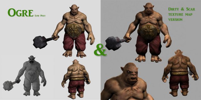 ogre game model 3D-Modell .c4d .max .obj .3ds .fbx .stl .blend 