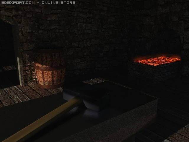 blacksmiths shop 3D Model .c4d .max .obj .3ds .fbx .stl .blend 