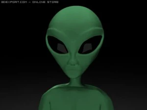 peque&ntilde;o extraterrestre verde Modelo 3D