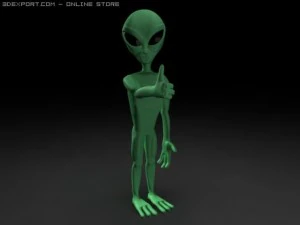 peque&ntilde;o extraterrestre verde Modelo 3D