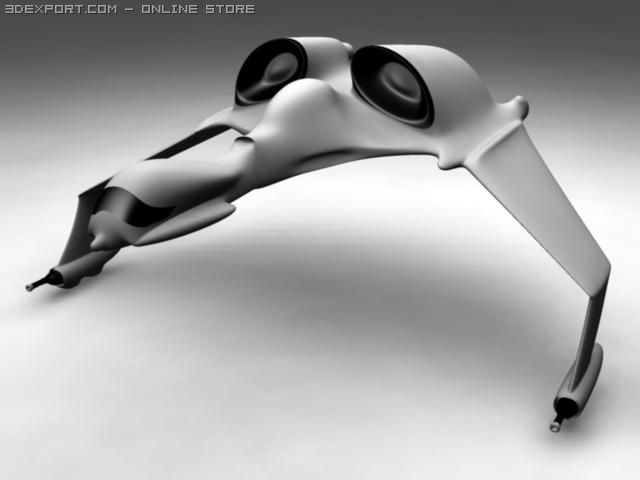 klingonian spacecraft 3D Модель .c4d .max .obj .3ds .fbx .stl .blend 