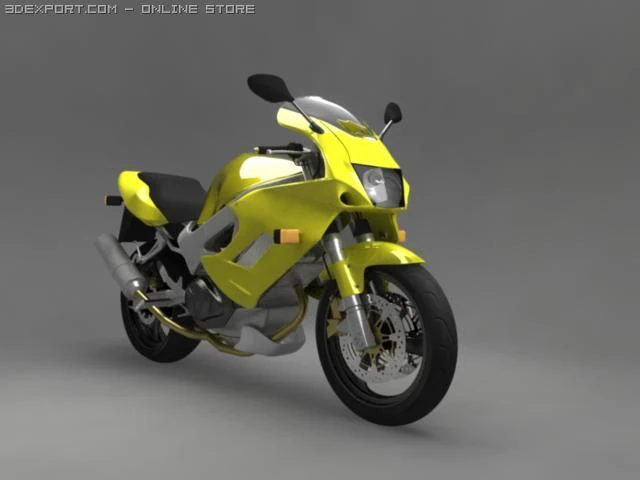 honda vtr1000f firstorm 3D Model .c4d .max .obj .3ds .fbx .stl .blend 