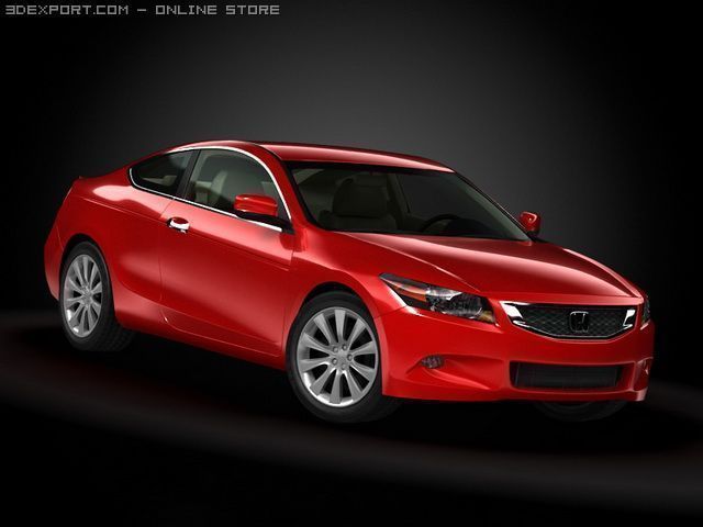 2009 honda accord coupe 3D Модель .c4d .max .obj .3ds .fbx .stl .blend 