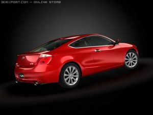 2009 honda accord coupe 3D Модель