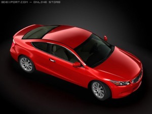 2009 honda accord coupe 3D Модель
