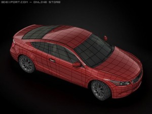 2009 honda accord coupe 3D Модель