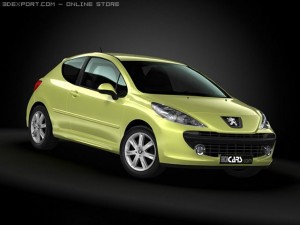 2009 peugeot 207 Model 3D