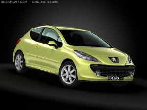 2009 peugeot 207 3D Model