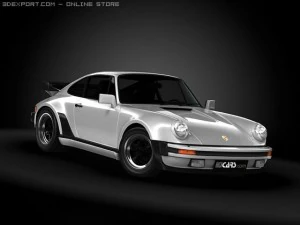 Porsche 911 turbo 930 uit 1989 3D Model