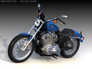 2009 harley davidson 883 3D 模型