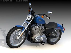 2009 harley davidson 883 3D Model