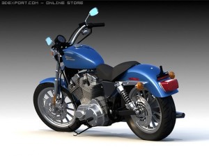 2009 harley davidson 883 3D 模型