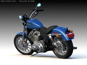 2009 harley davidson 883 3D Model