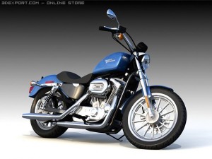 2009 harley davidson 883 3D 模型