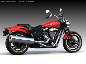 yamaha road star warrior Modèle 3D