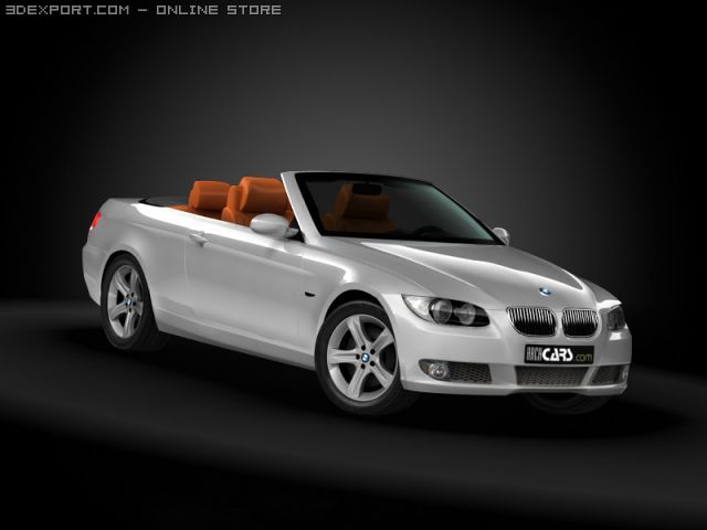 2008 bmw 3 series cabriolet Model 3D .c4d .max .obj .3ds .fbx .stl .blend 