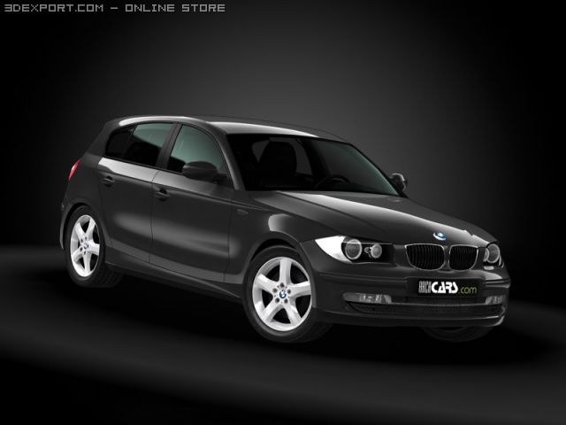 2008 bmw 1 series 3D 模型 .c4d .max .obj .3ds .fbx .stl .blend 