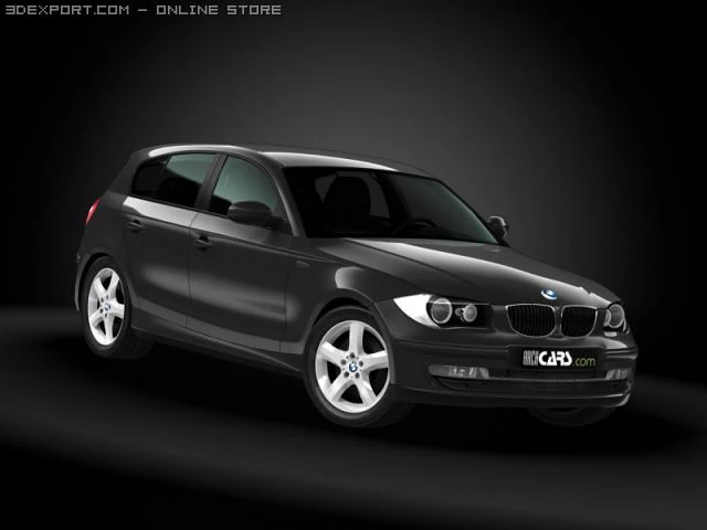 2008 bmw 1 series 3D Model .c4d .max .obj .3ds .fbx .stl .blend 