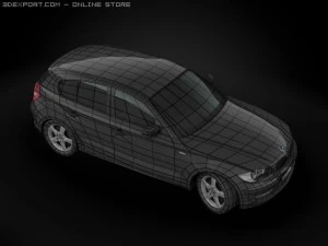 2008 bmw 1 series 3D Model