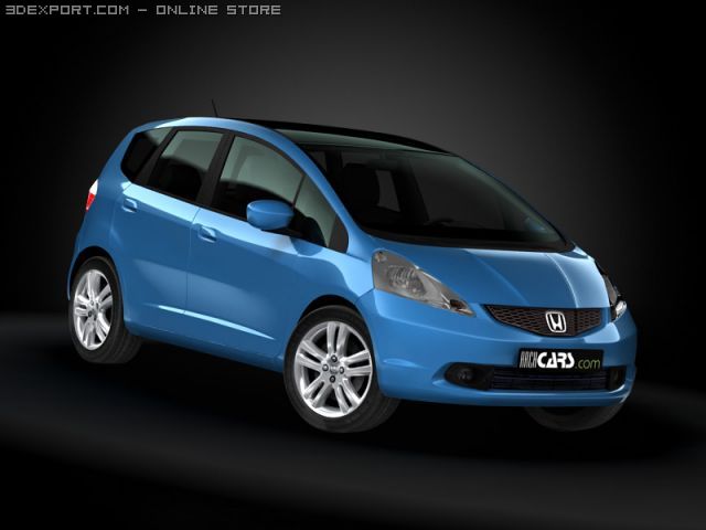 2009 honda fit  jazz Model 3D .c4d .max .obj .3ds .fbx .stl .blend 