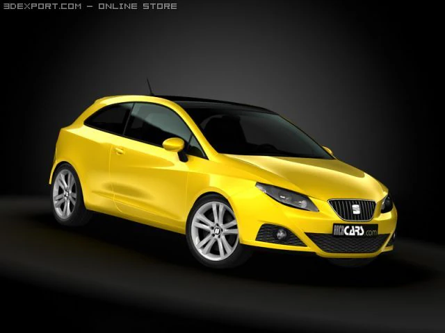 2009 seat ibiza sport 3D Model .c4d .max .obj .3ds .fbx .stl .blend