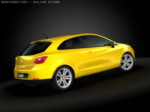 2009 seat ibiza sport 3D Модель