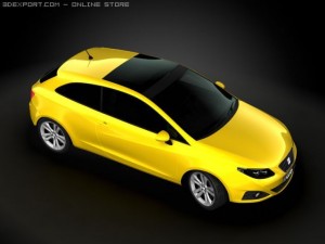 2009 seat ibiza sport 3D Модель