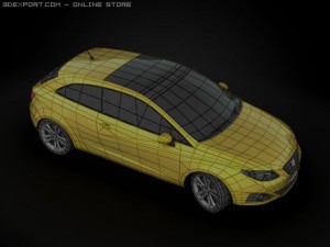 2009 seat ibiza sport 3D Модель