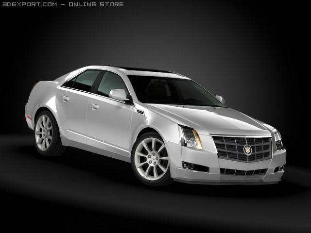 2009 cadillac cts 3D Model .c4d .max .obj .3ds .fbx .stl .blend