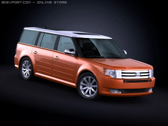 2010 ford flex 3D Model .c4d .max .obj .3ds .fbx .stl .blend