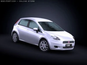 2009 フィアット プント 3Dモデル