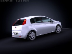 2009 fiat punto Modèle 3D