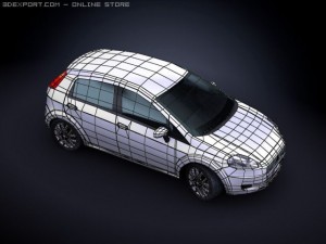 2009 fiat punto Modèle 3D