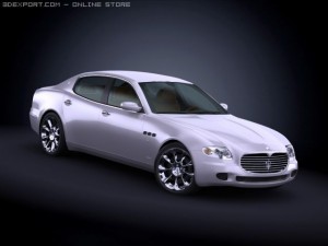 2008 maserati quattroporte Model 3D