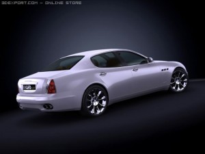 2008 maserati quattroporte 3D Модель