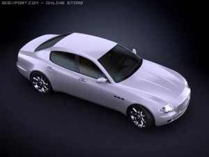 2008 maserati quattroporte 3D Модель