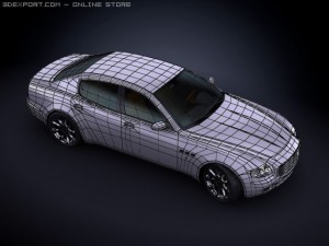 2008 maserati quattroporte 3D Модель