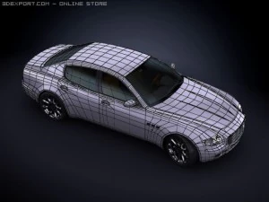 2008 maserati quattroporte 3D Model