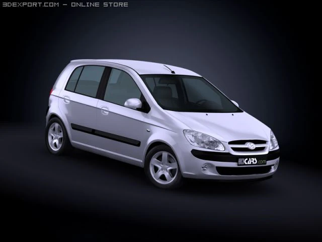 2009 hyundai getz 3D Model .c4d .max .obj .3ds .fbx .stl .blend 