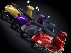 modern vespa collection 3D Model