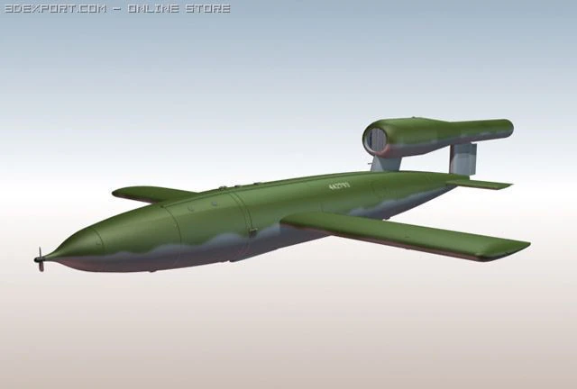 v1 buzz bomb 3D Model .c4d .max .obj .3ds .fbx .stl .blend 