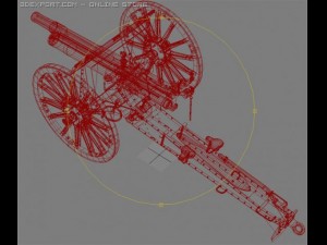 putilov 762mm field Modelo 3D
