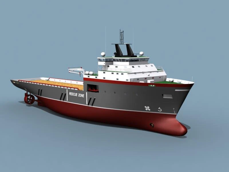 offshore support vessels 3D Model .c4d .max .obj .3ds .fbx .stl .blend 