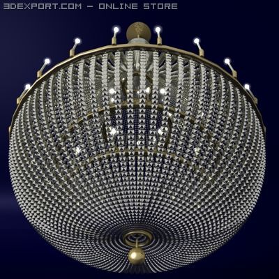 chandelier 3D Model .c4d .max .obj .3ds .fbx .stl .blend 