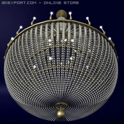 chandelier 3D Model .c4d .max .obj .3ds .fbx .stl .blend 