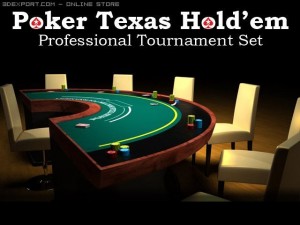 professional poker table Modelo 3D