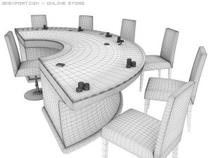 professional poker table Modelo 3D