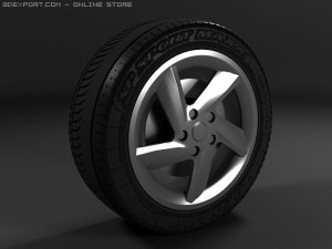 mazda 6 stock wheel midpoly 3D-Modell