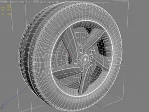 mazda 6 stock wheel midpoly 3D मॉडल