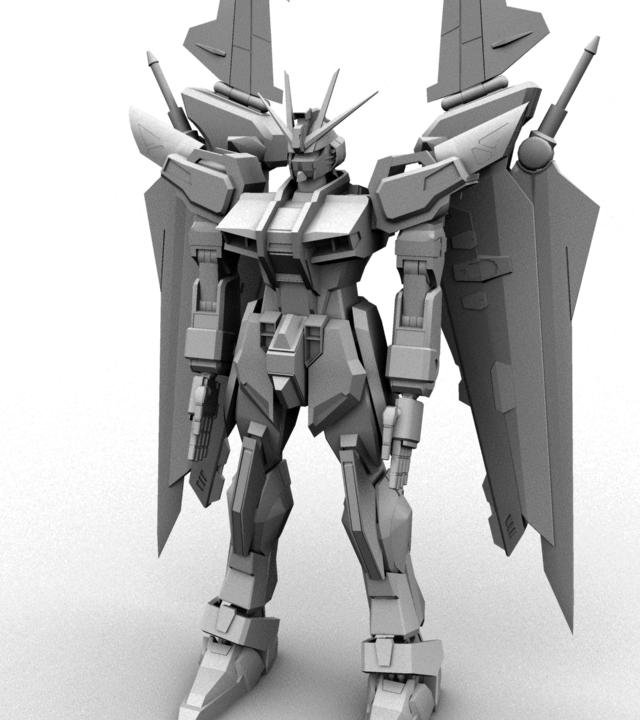 Strike Noir Gundam 3d Model In Robot 3dexport